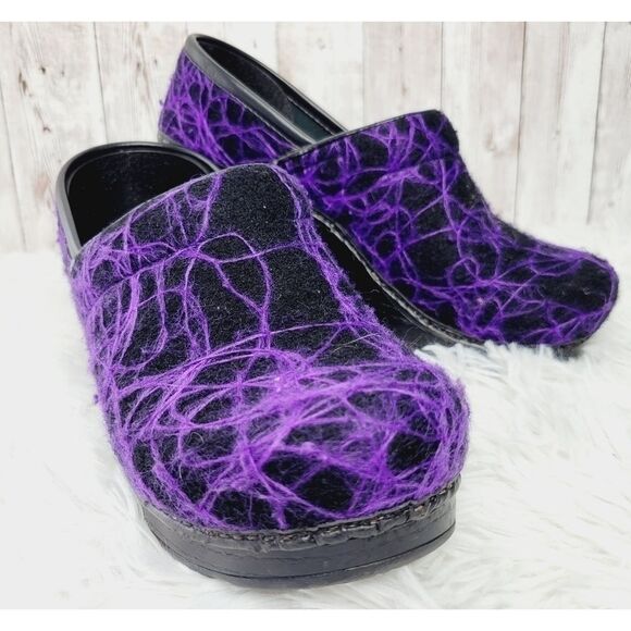 Dansko Clogs Purple Swirl, Purple Wave, Size EU36, Felted Wool Clog - Picture 2 of 12